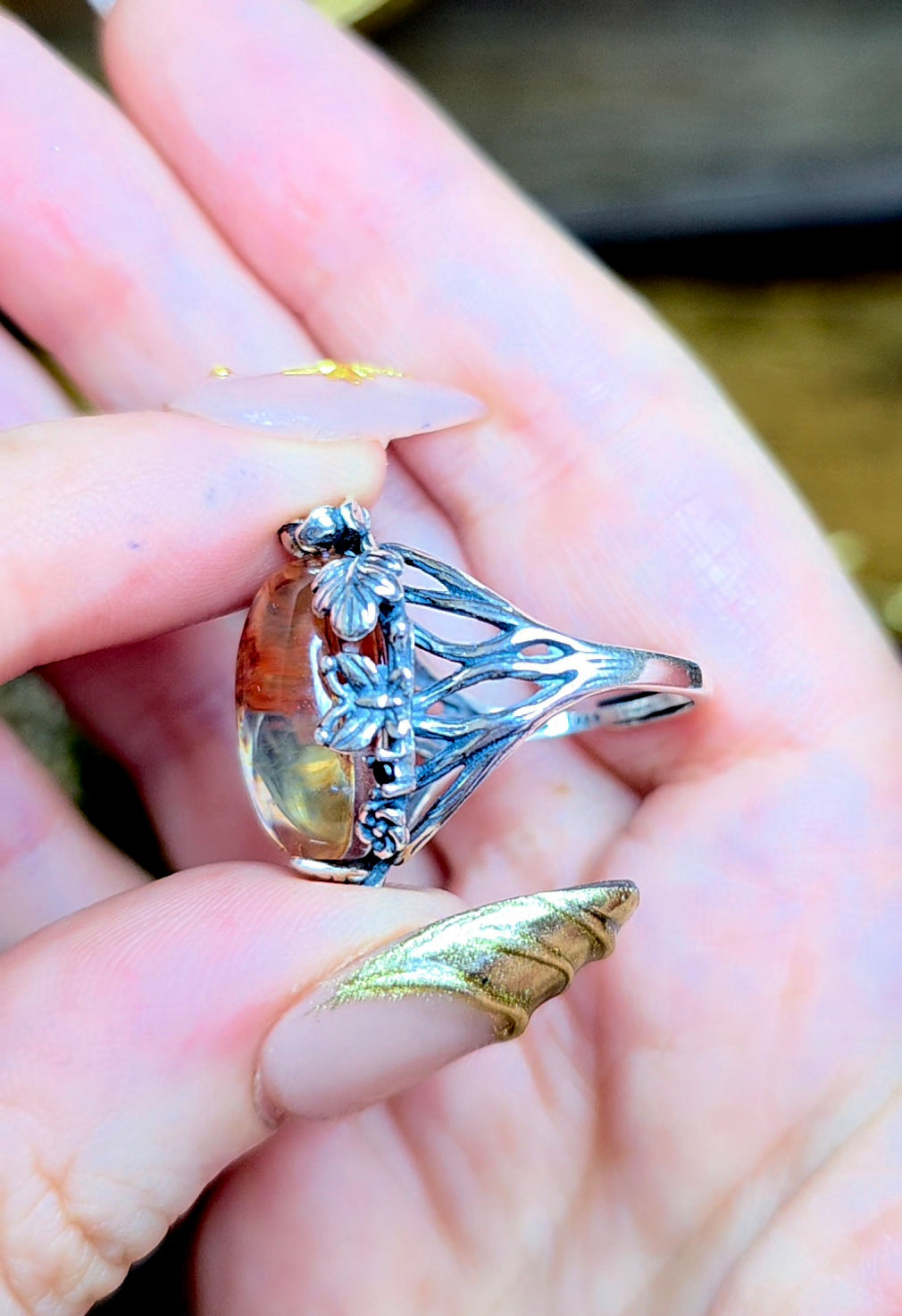 High Quality Fire Quartz Ring C