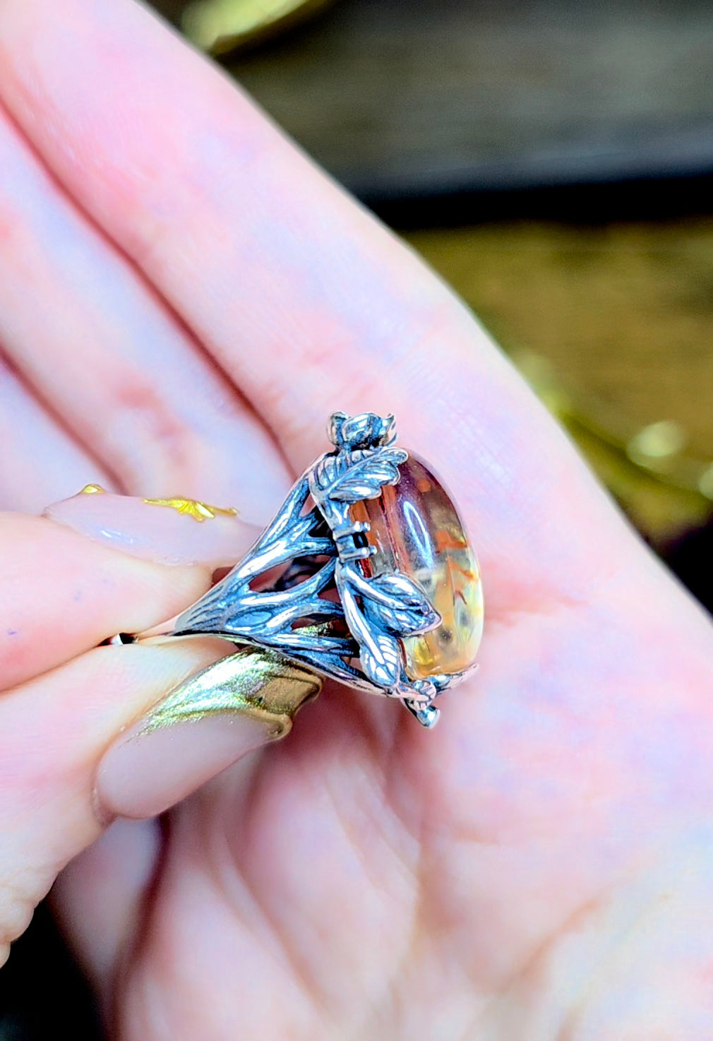 High Quality Fire Quartz Ring C