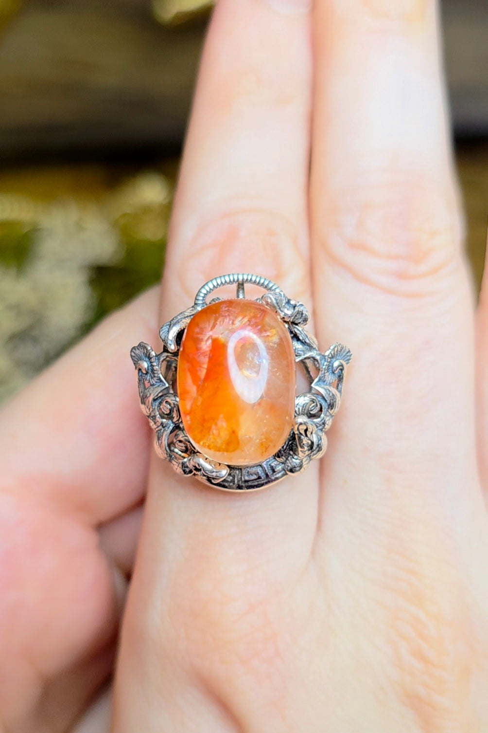 High Quality Fire Quartz Ring D