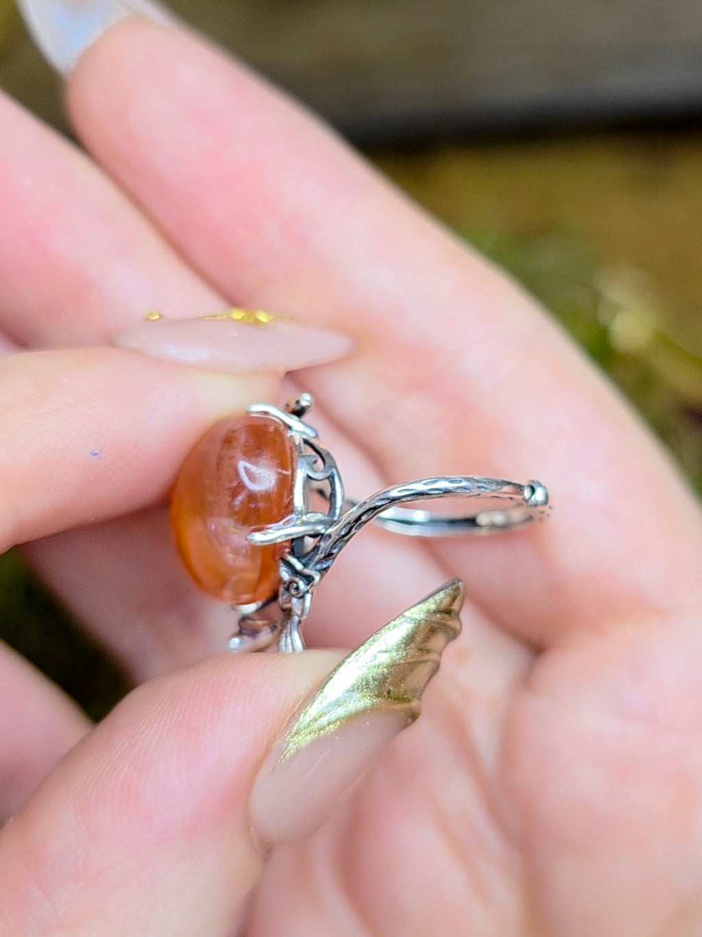 High Quality Fire Quartz Ring E