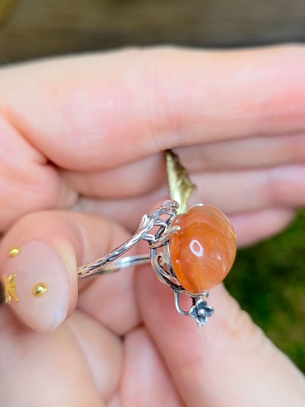 High Quality Fire Quartz Ring E