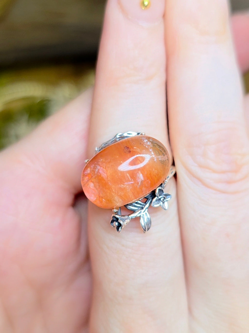 High Quality Fire Quartz Ring E