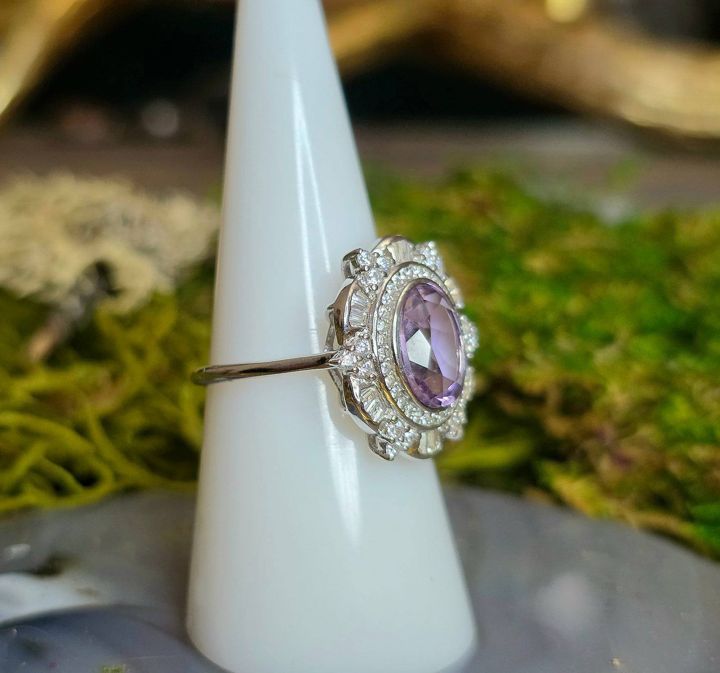 Lavender Moon Quartz Cocktail Ring C