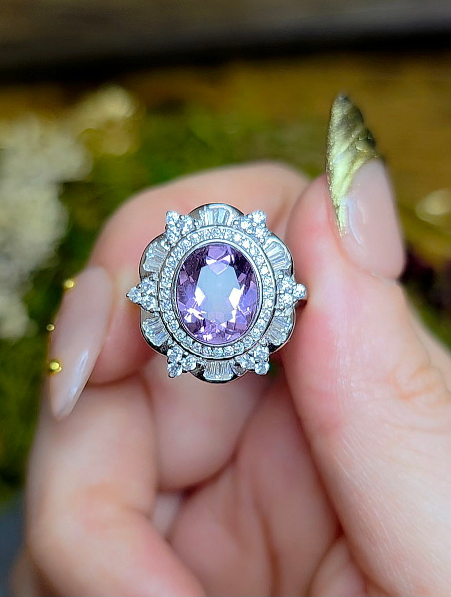Lavender Moon Quartz Cocktail Ring C