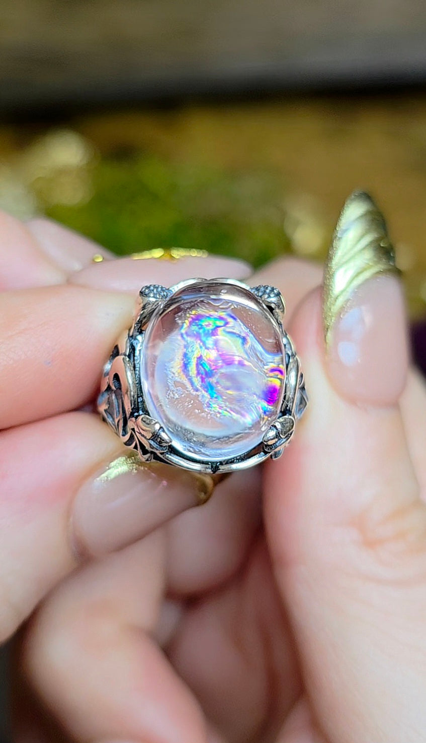 Oil Spill Quartz Ring C