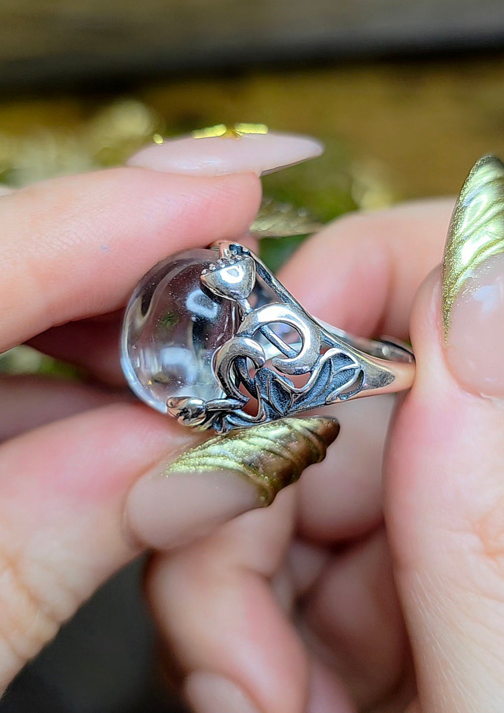 Oil Spill Quartz Ring C