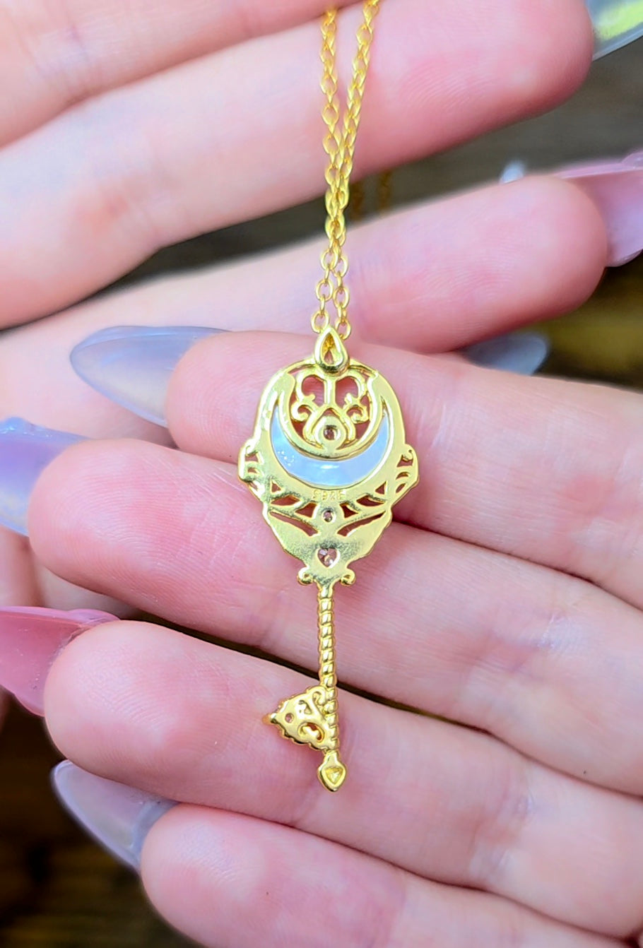 Golden Shell Moon Guardian Pendant