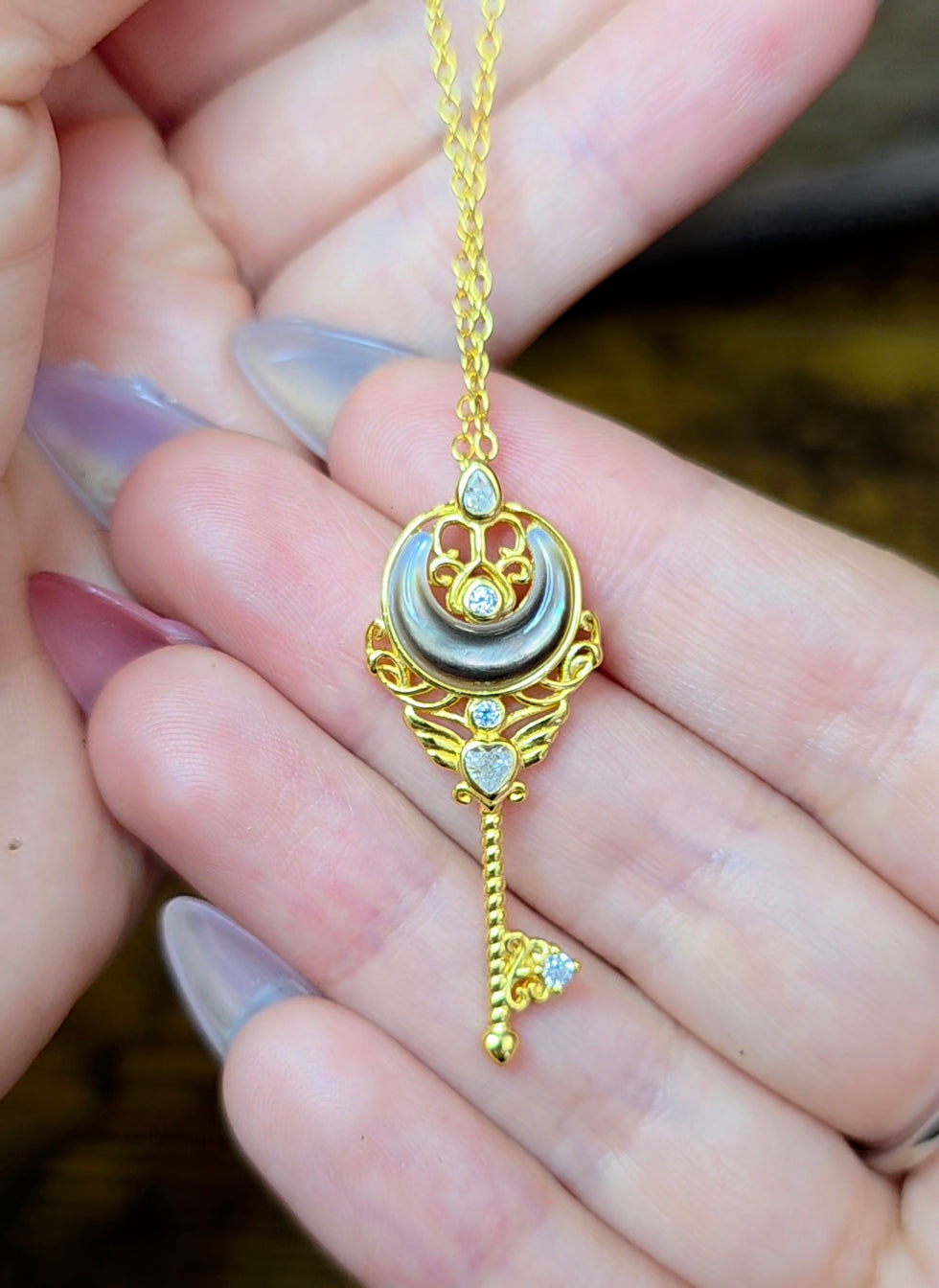 Black Shell Moon Guardian Pendant