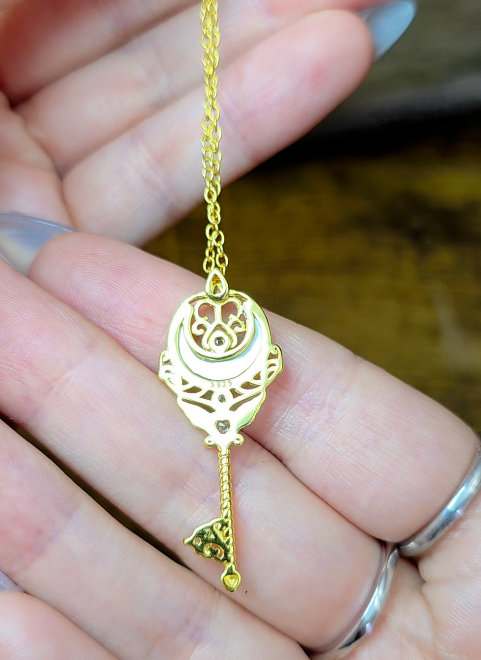 Black Shell Moon Guardian Pendant