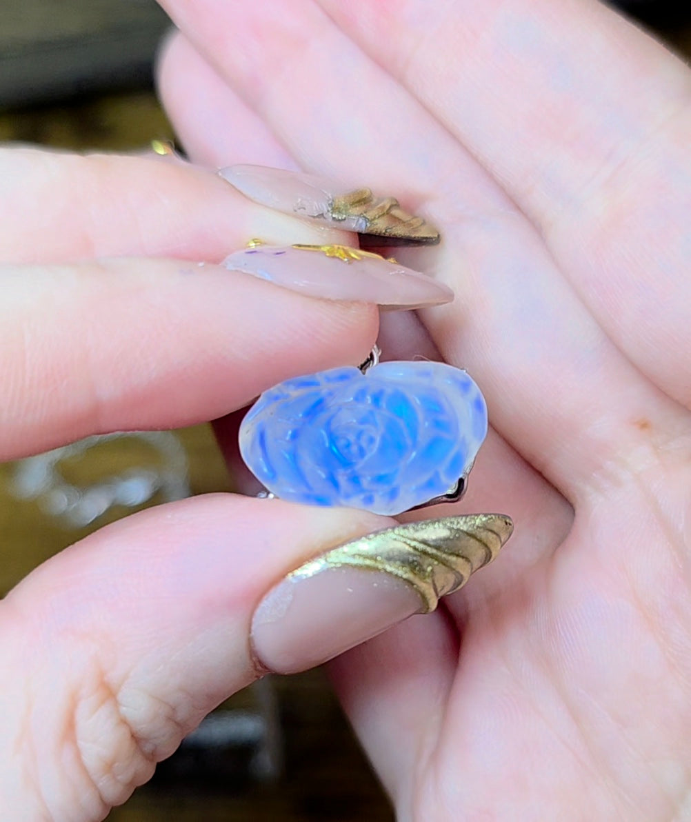 Rainbow Moonstone Flower Pendant B
