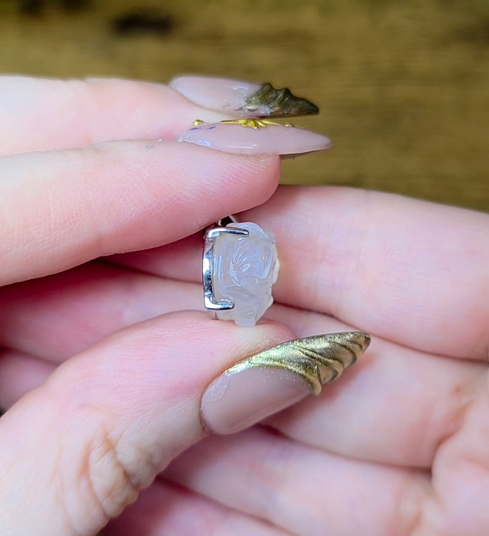 Rainbow Moonstone Flower Pendant C