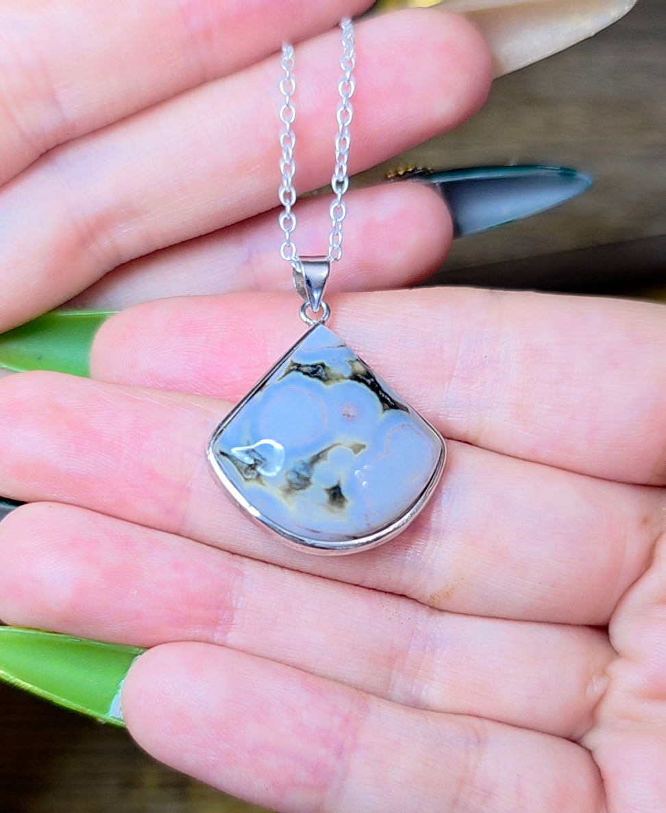 Sea Jasper Fan Pendant
