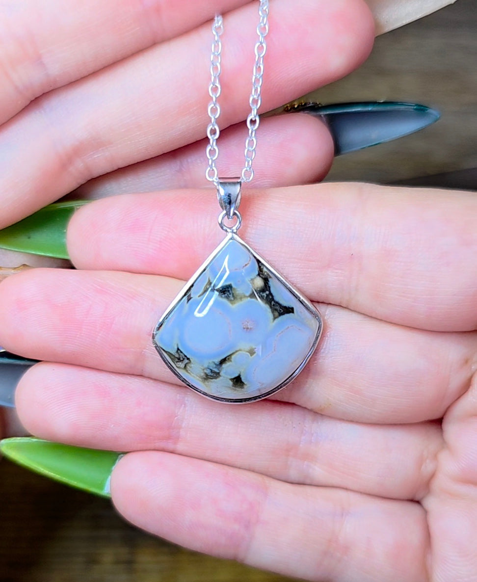 Sea Jasper Fan Pendant