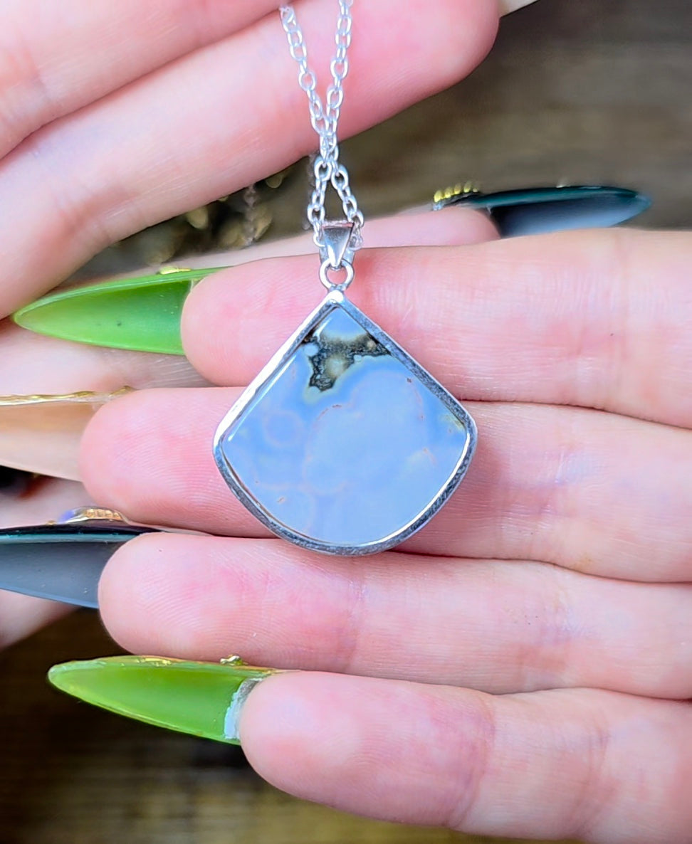 Sea Jasper Fan Pendant