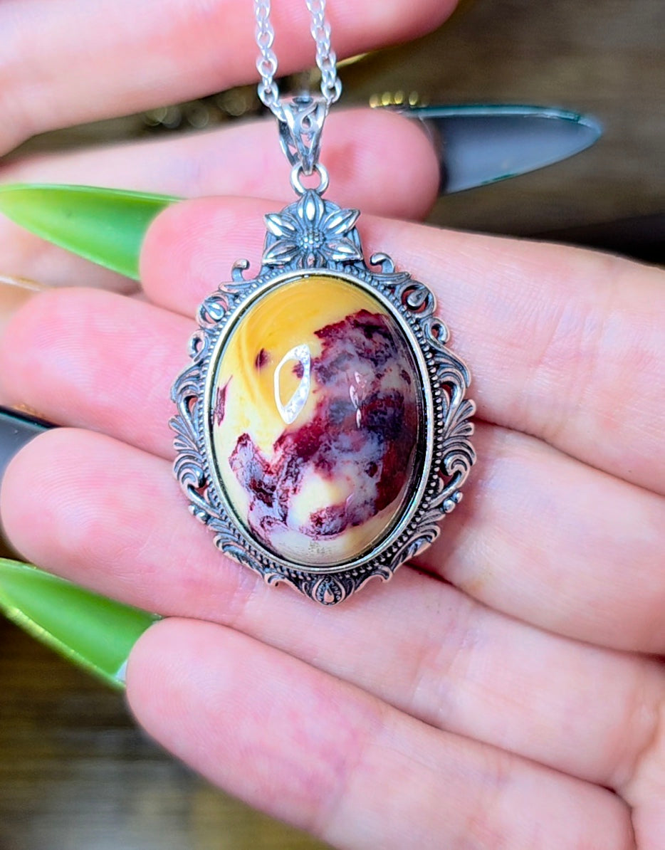 Tri Color Mookaite Pendant A