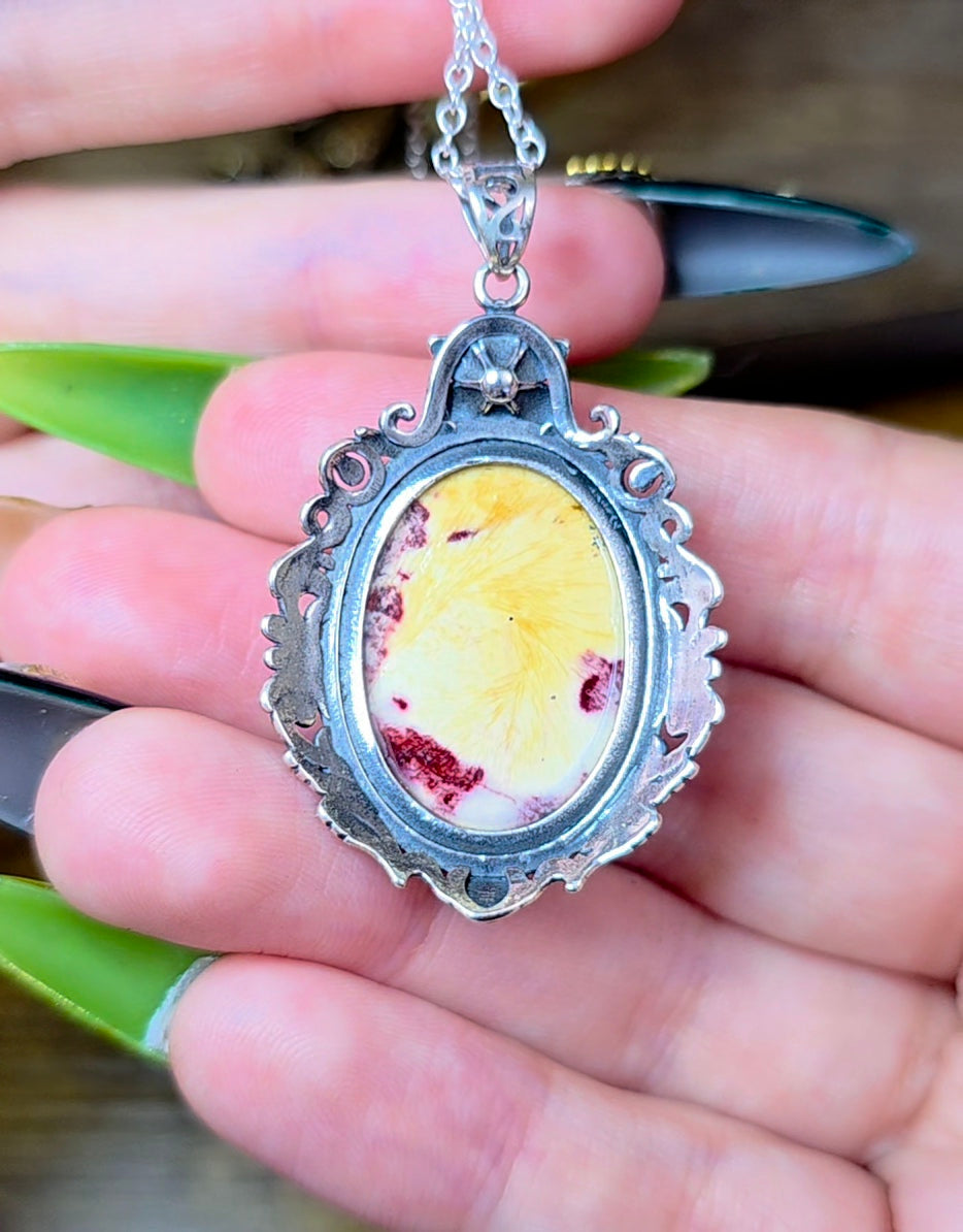 Tri Color Mookaite Pendant A