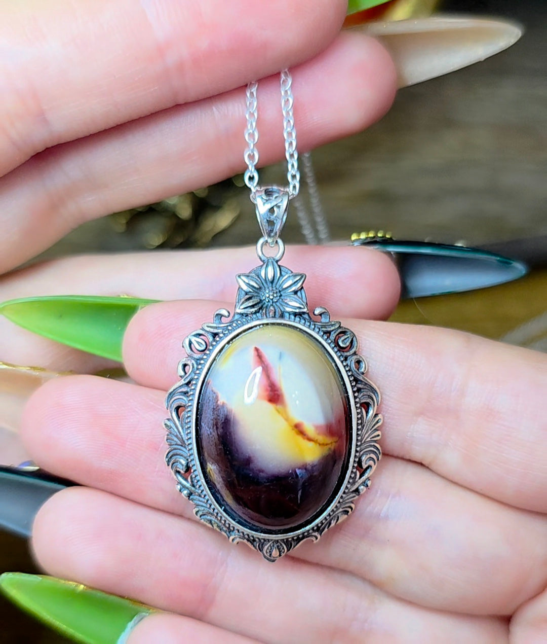 Five Color Mookaite Pendant