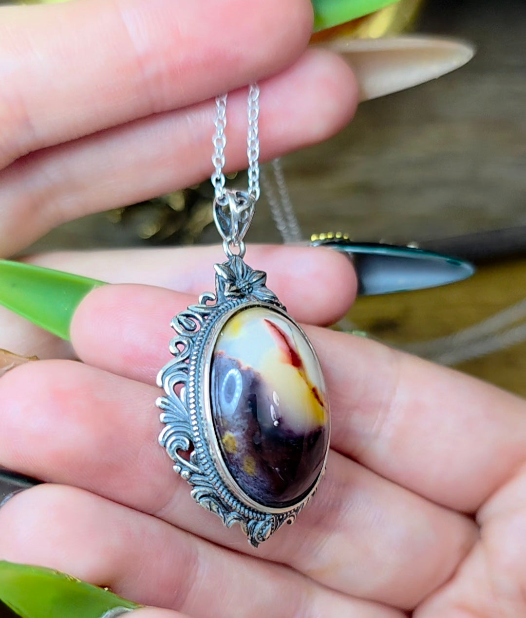 Five Color Mookaite Pendant