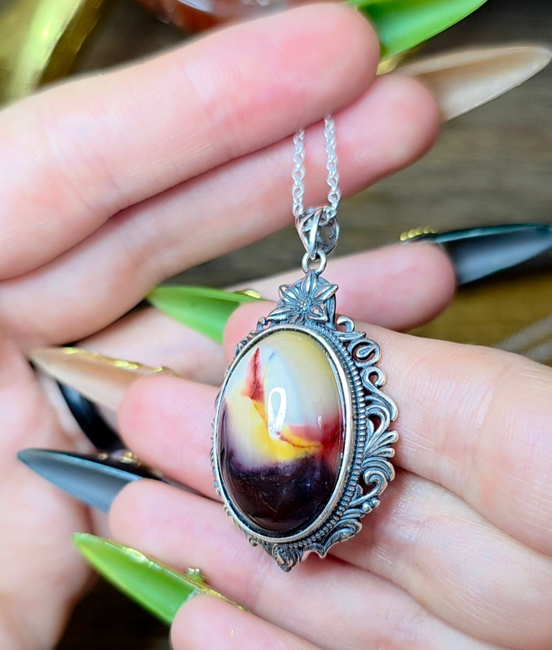 Five Color Mookaite Pendant