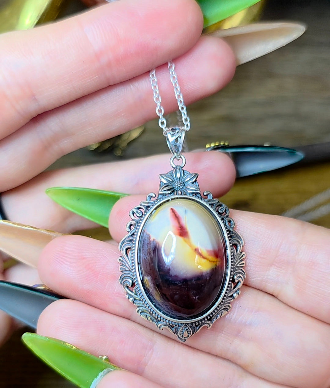 Five Color Mookaite Pendant