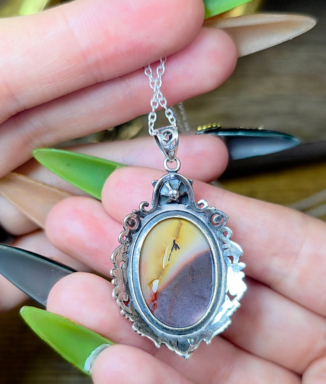 Five Color Mookaite Pendant