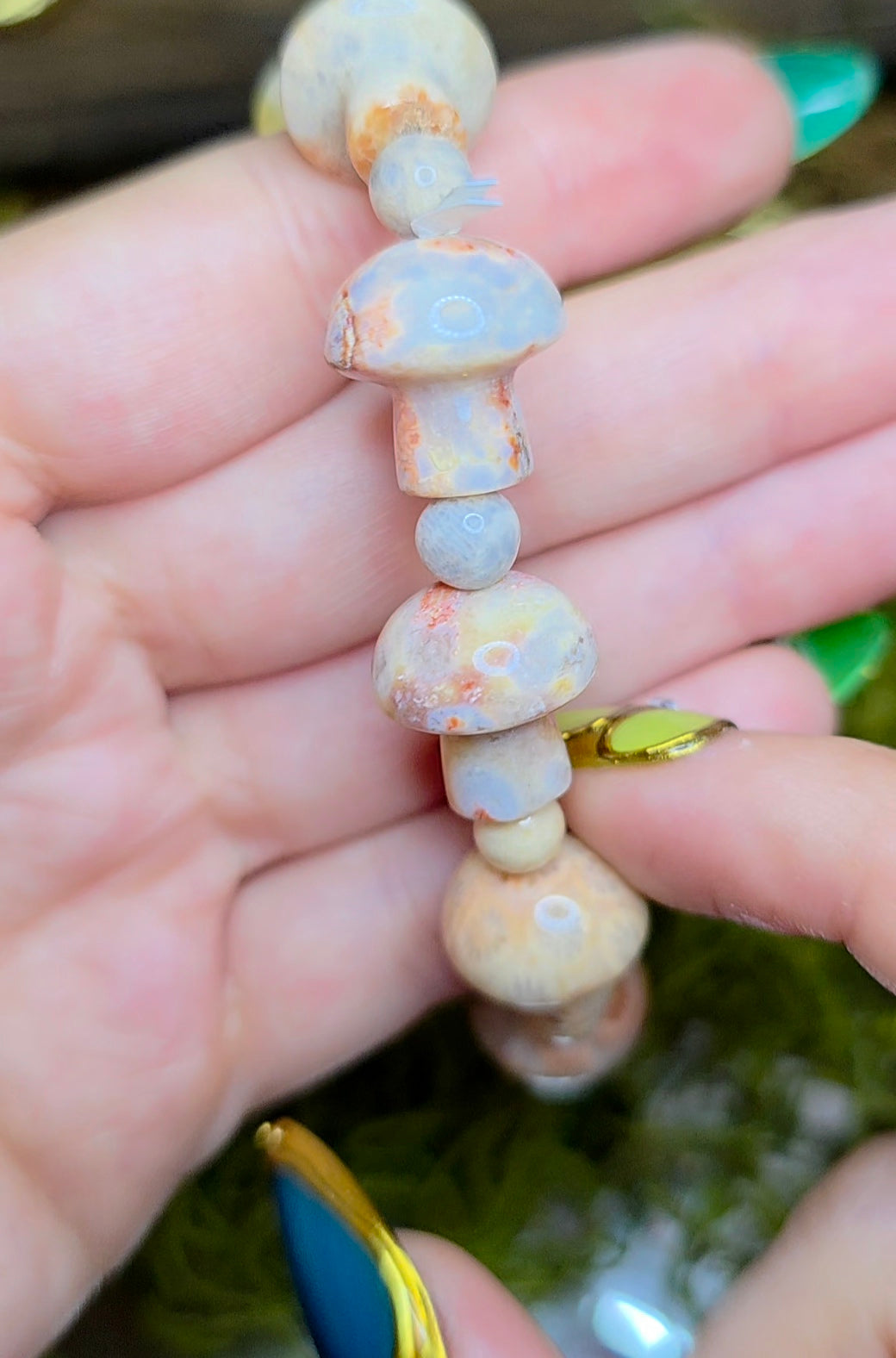 Agatized Coral Stretch Bracelet