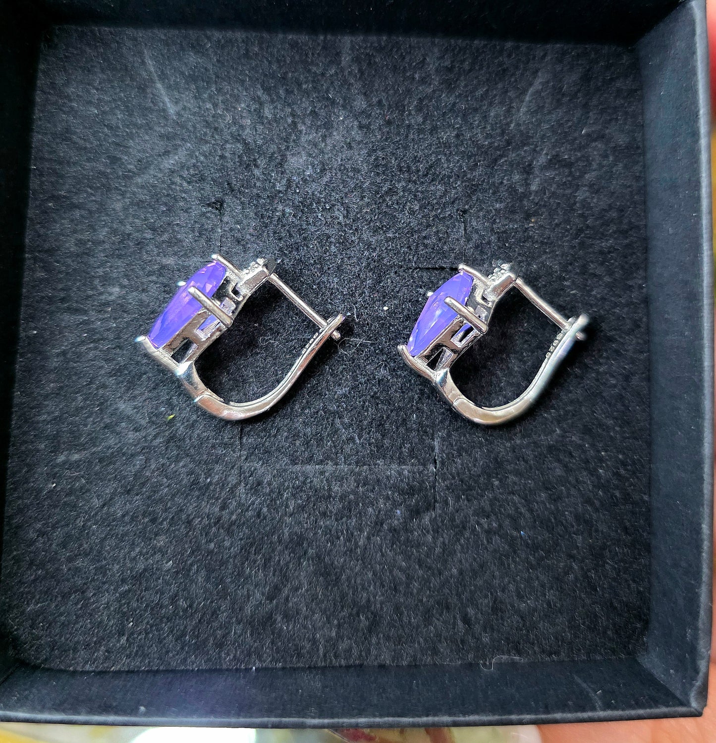 Lavender Moon Quartz Kite Earrings