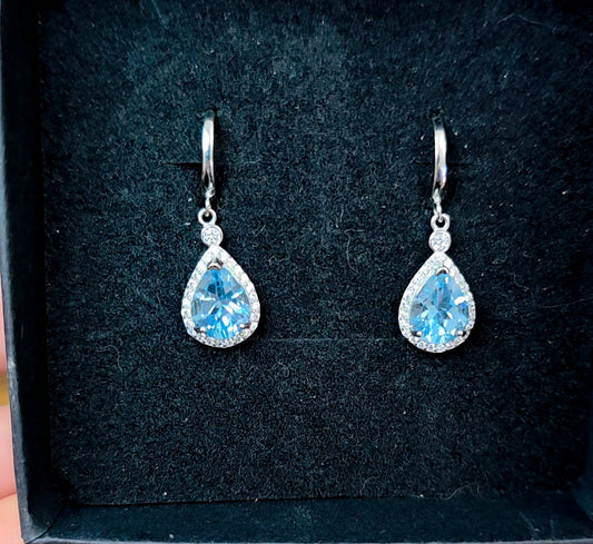 Blue Topaz Earrings