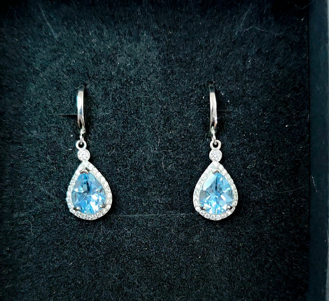 Blue Topaz Earrings