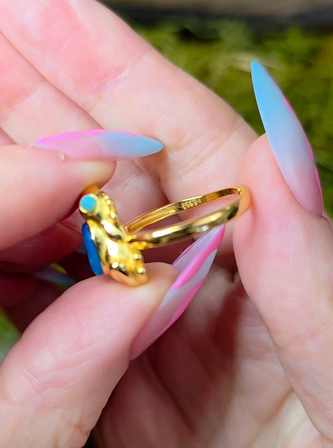 Golden Frog Opal Ring B