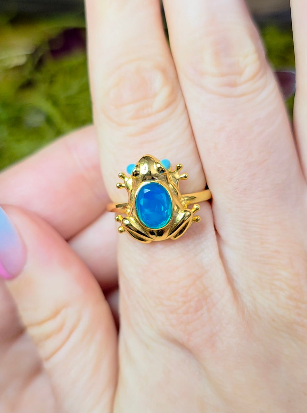 Golden Frog Opal Ring B