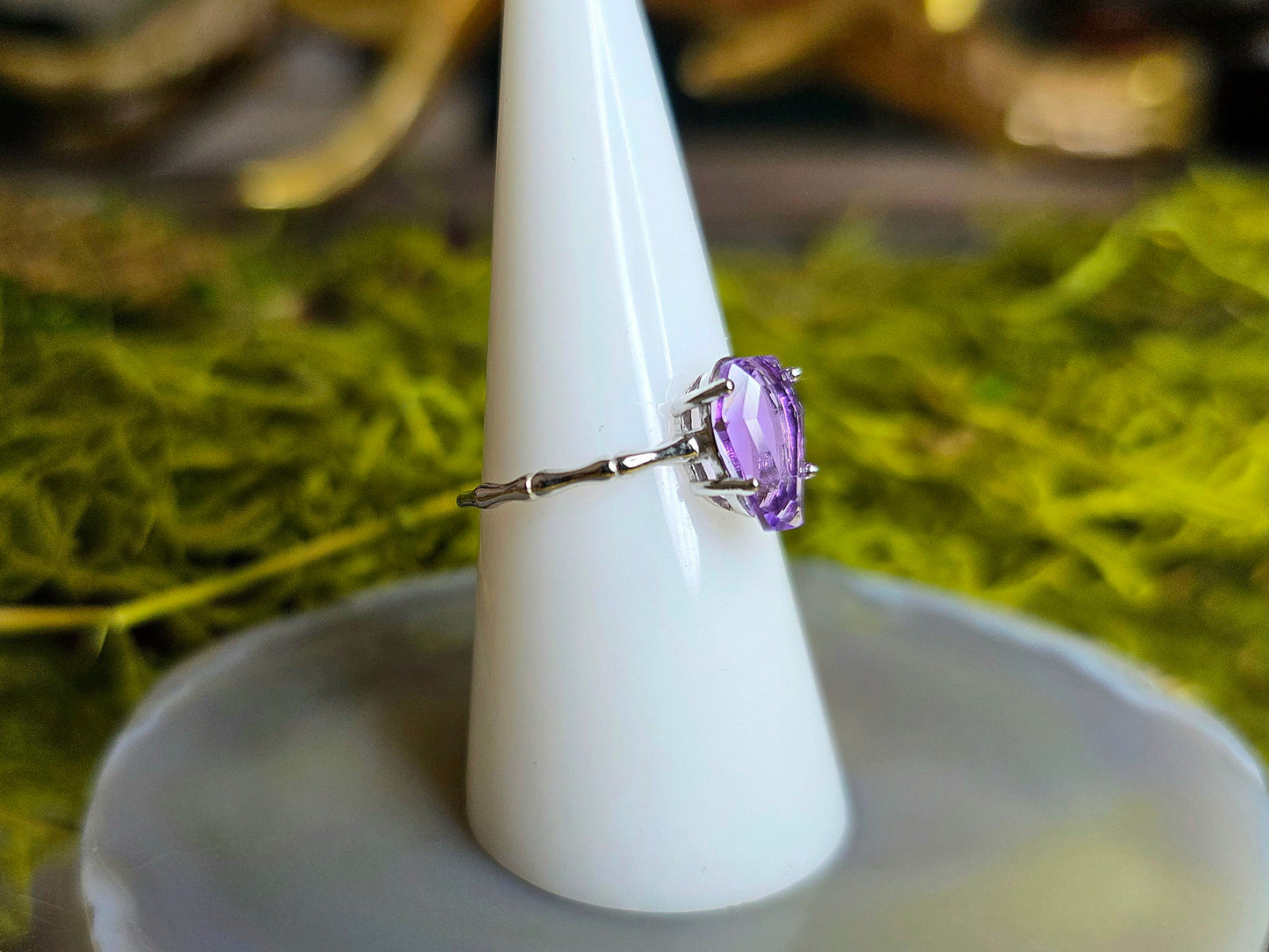 Amethyst Coffin Ring B