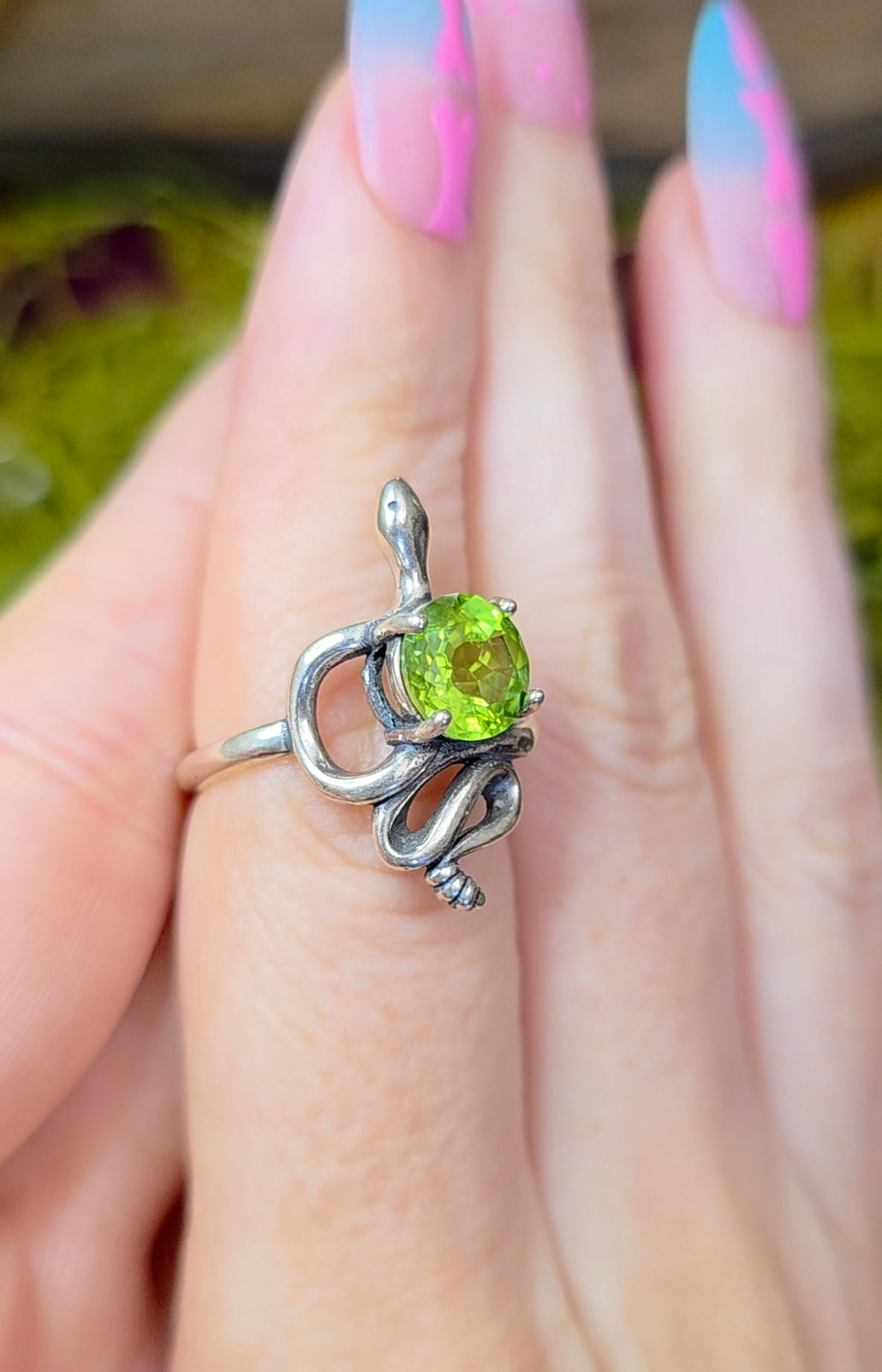 Peridot Rattlesnake Ring
