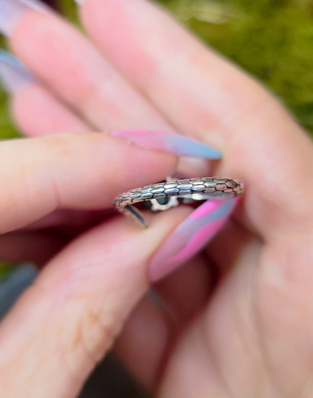 Emerald Snake Ring