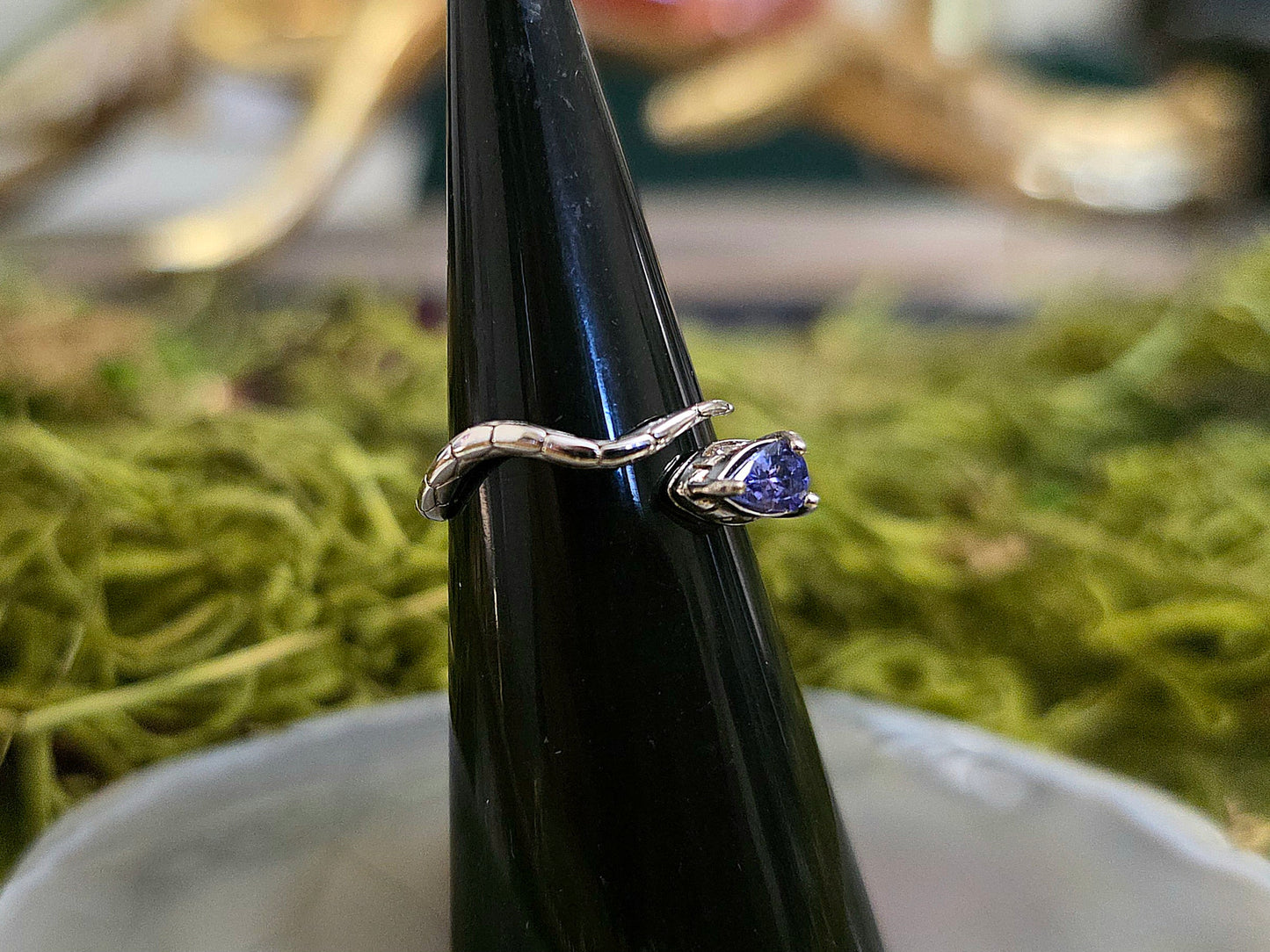 Tanzanite Snake Ring B