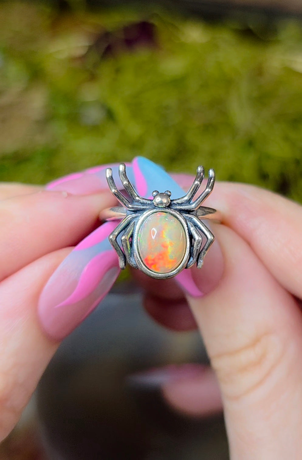 Opal Spider Ring