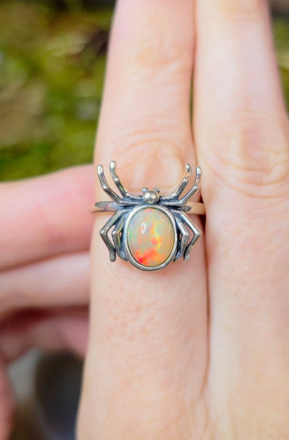 Opal Spider Ring