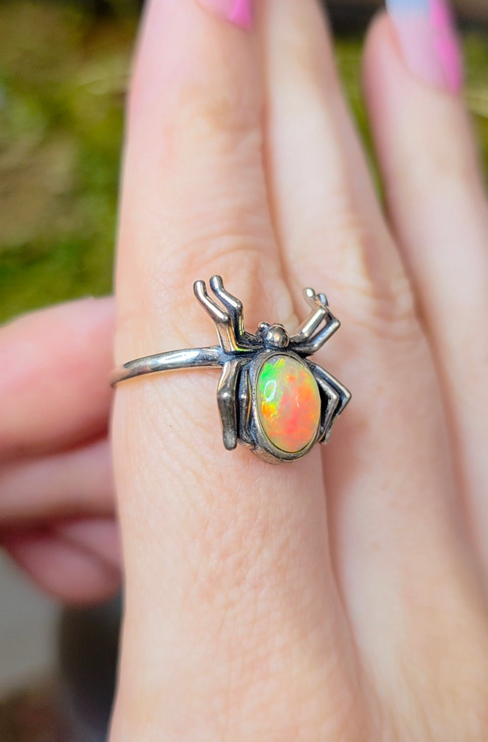 Opal Spider Ring