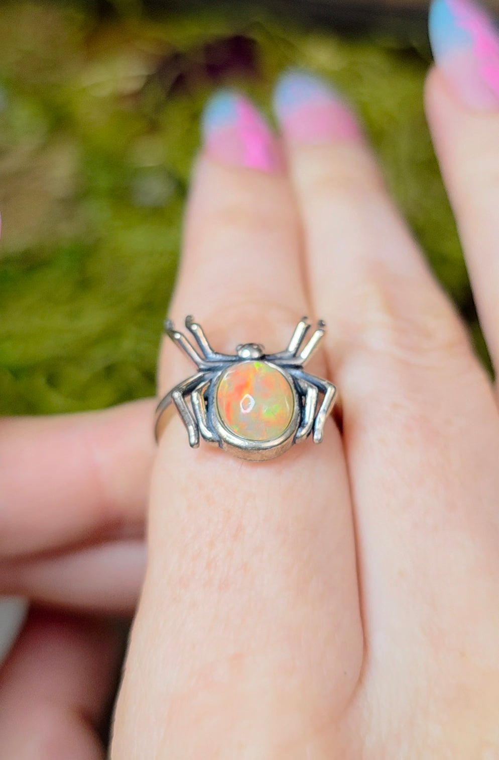 Opal Spider Ring