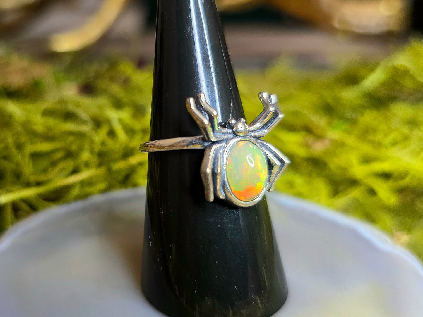 Opal Spider Ring