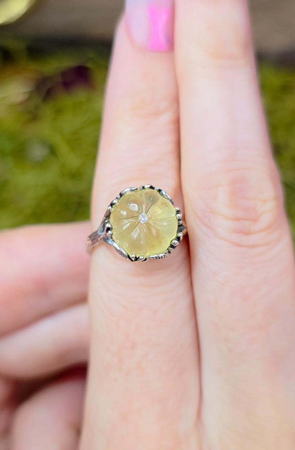 Prehnite Pumpkin Ring B