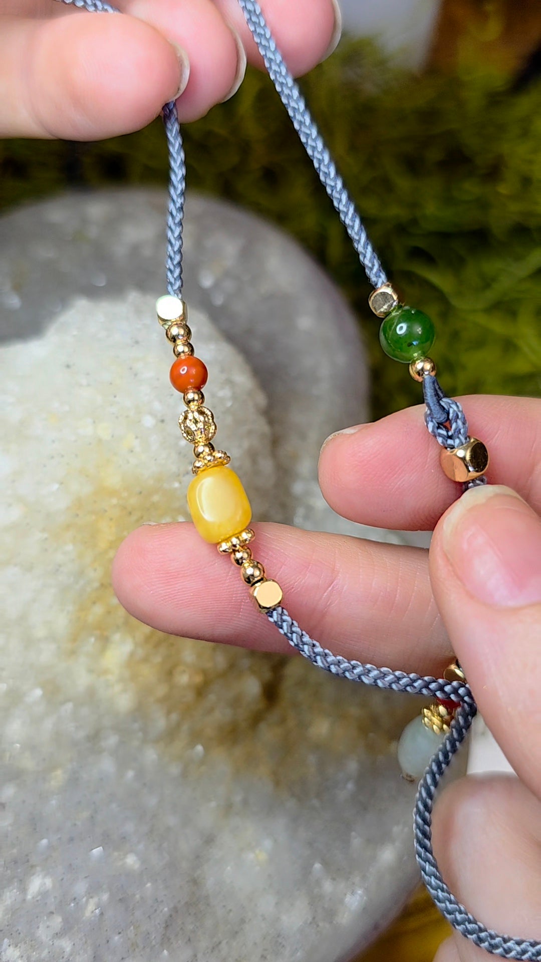 Black and White Jadeite Snake Pendant Necklace
