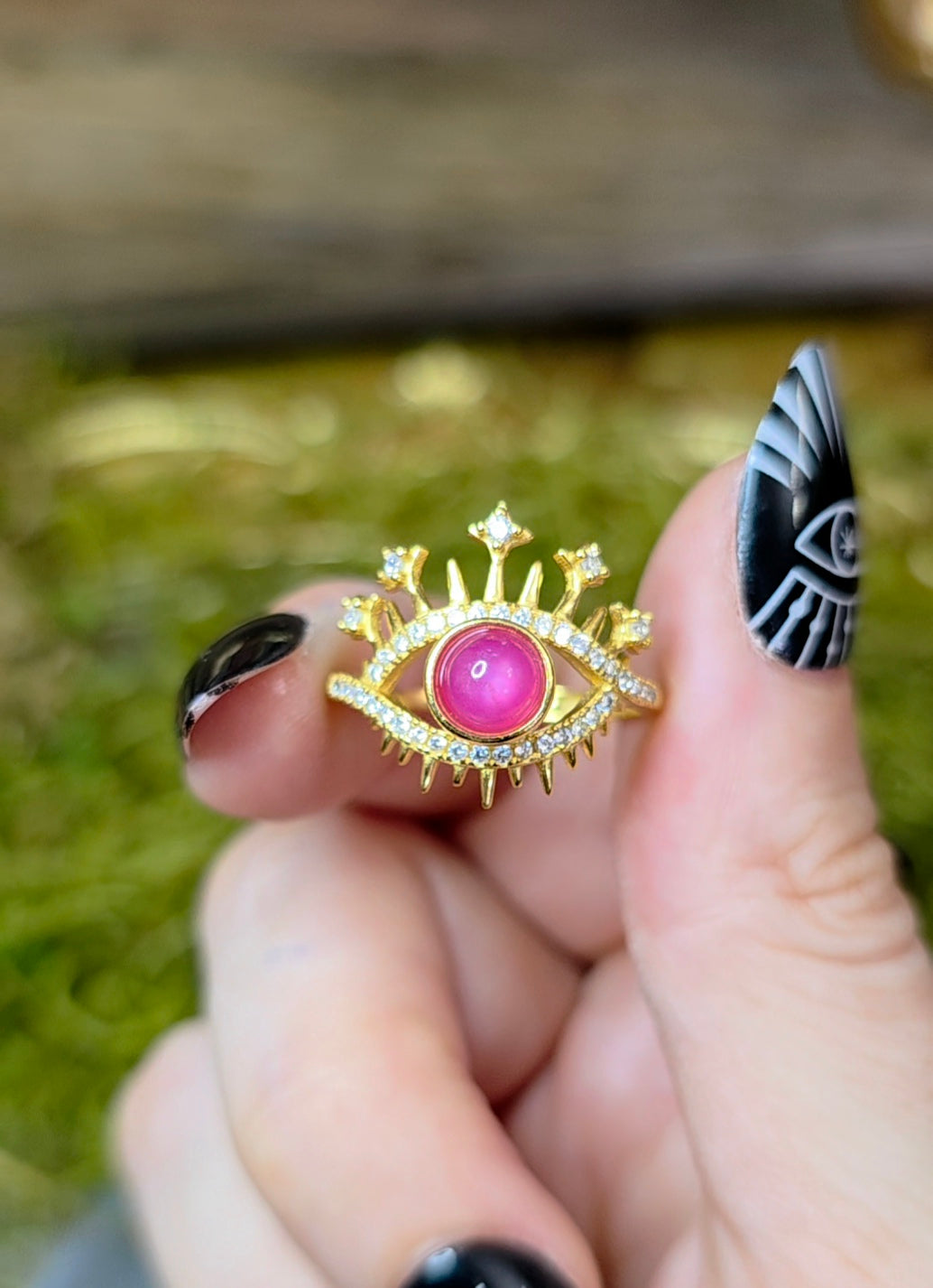 Ruby Evil Eye Ring