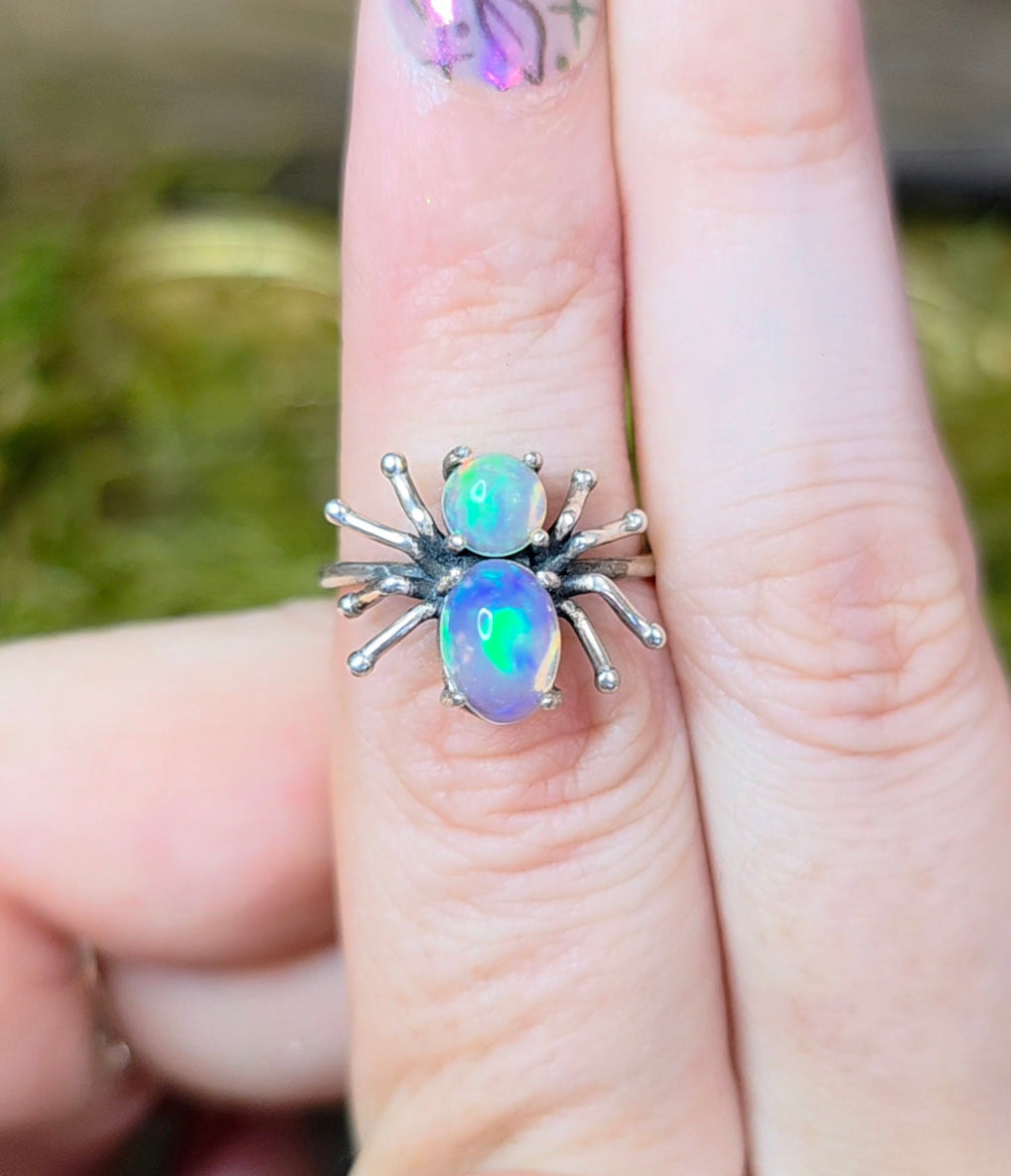 Opal Spider Ring