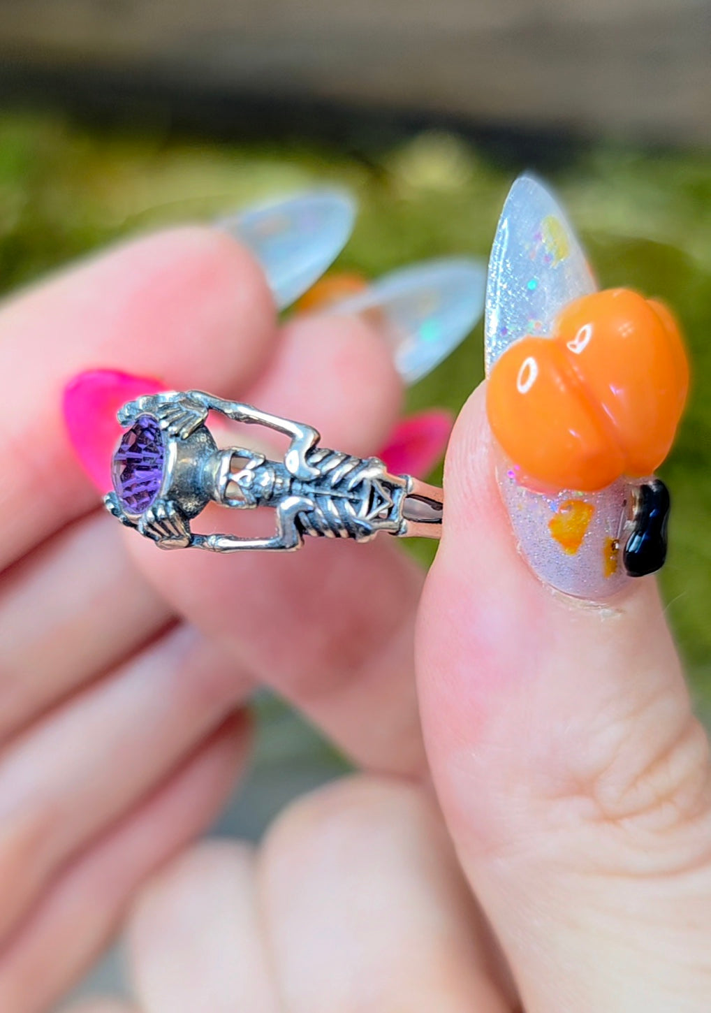 Amethyst Skeleton Ring