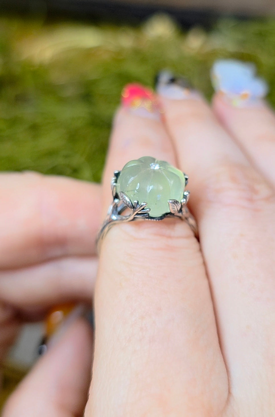 Prehnite Pumpkin Ring C