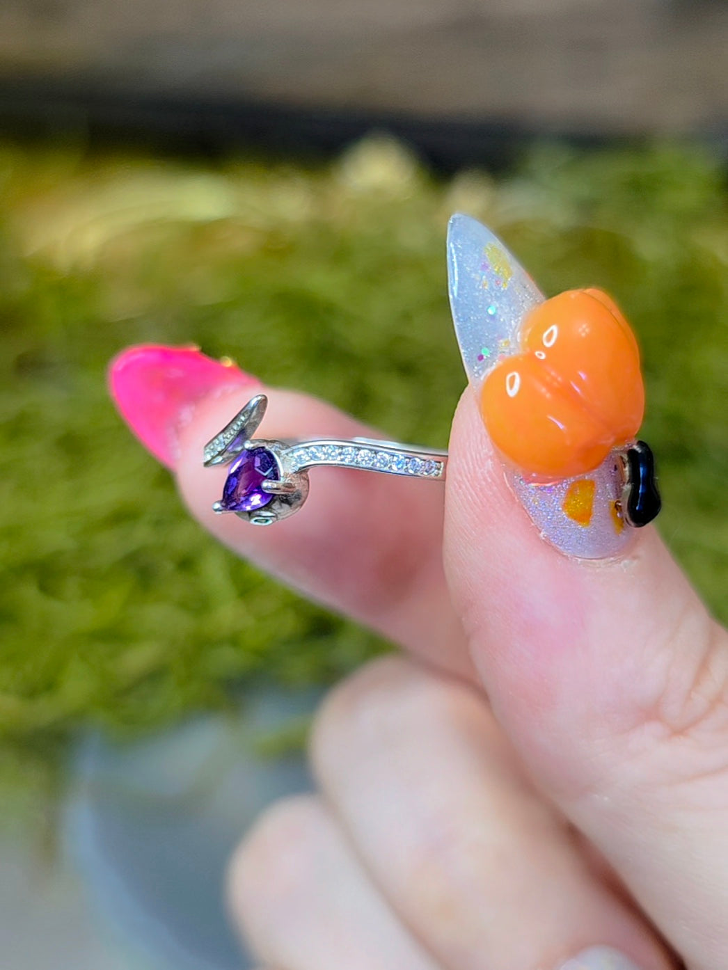 Amethyst Snake Ring B