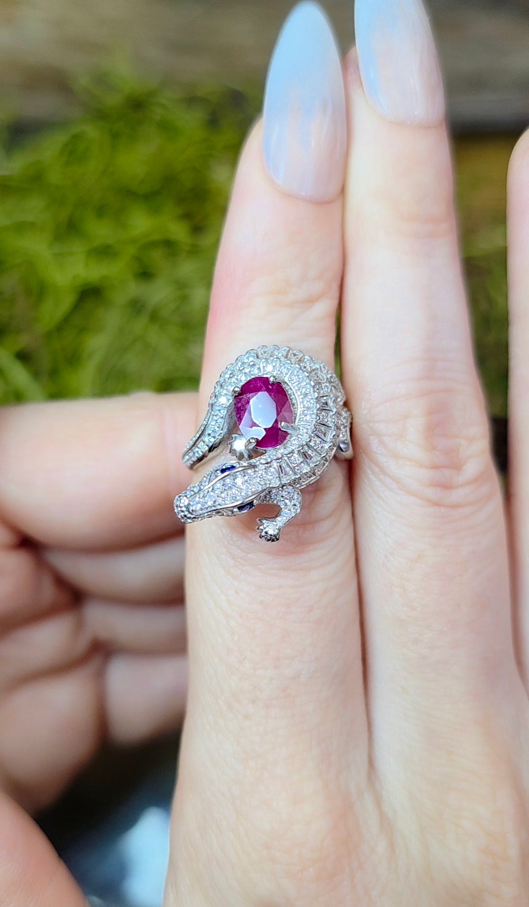 Ruby Crocodile Ring