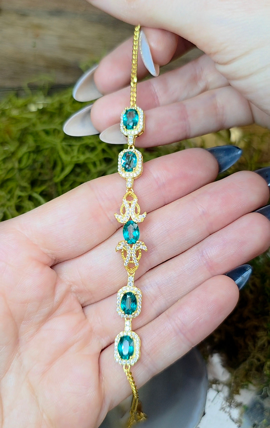 Turquoise Blue Topaz Sterling Silver Bracelet