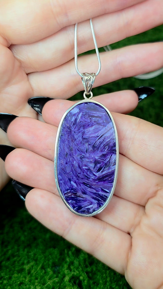 Large Charoite Pendant